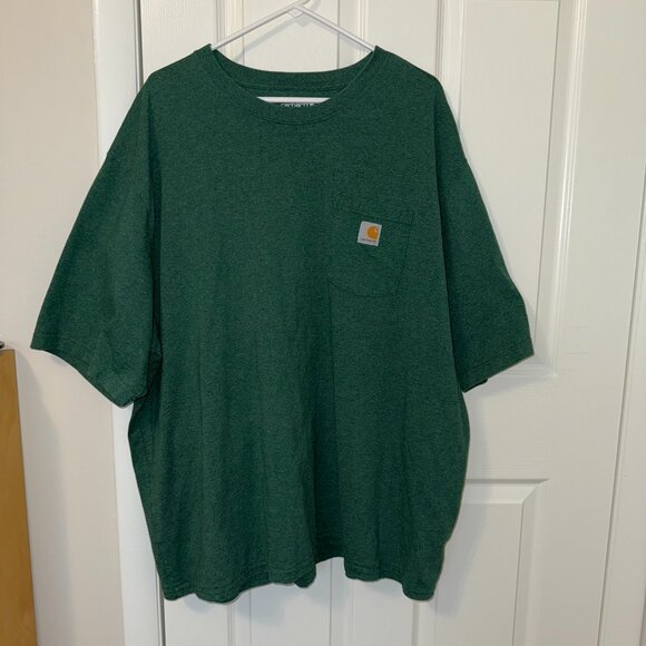 Carhartt Men's‎ Heavyweight Loose Fit Front Pocket T-Shirt Green 3XL - Picture 1 of 7